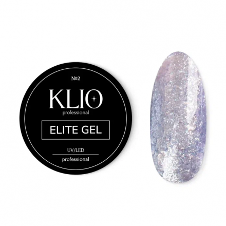 KLIO  Гель-лак со слюдой   5г (банка)   ELITE  GEL   #02   (СНЯТО)