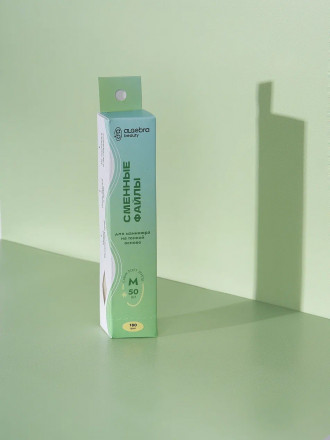 ALGEBRA BEAUTY   SOFT WHITE   Тонкие   M   #150   (50шт)   Сменные  файлы для пилки без подложки