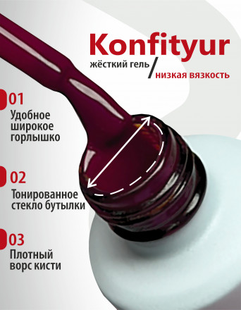 BSG   Гель для моделирования жидкий во флаконе   20мл   НИЗКАЯ ВЯЗКОСТЬ   KONFITYUR   #15